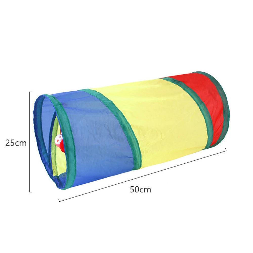 Foldable Interactive Cat Tunnel Toy for Indoor Play and Exercise