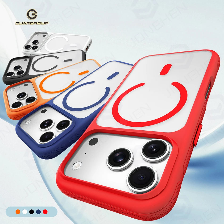 Magnetic Frosted For Magsafe Shockproof Case For iPhone 18 17 16 Pro 15 14 13 Max Translucent Wireless Charge Anti-fall Cover