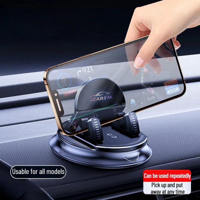 360 Degree Rotating Car Mobile Holder Sticky Phone Stand for Dashboard Multi Purpose Use in Auto and House Accessory