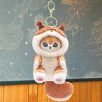 Long Tail Cat Plush Keychain Cute Animal Bag Charm