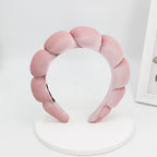 Velvet Sponge Spa Headband for Face Washing & Skincare