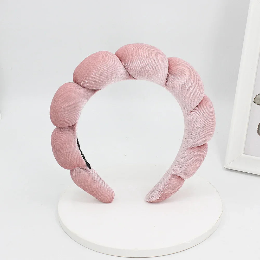 Velvet Sponge Spa Headband for Face Washing & Skincare
