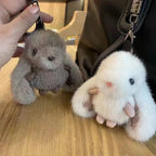 Cute Fluffy Rabbit Pompon Keychain Bunny Bag Charm