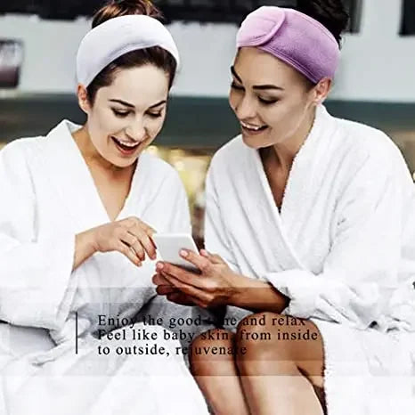 Adjustable Soft Toweling Spa Makeup Headband for Women