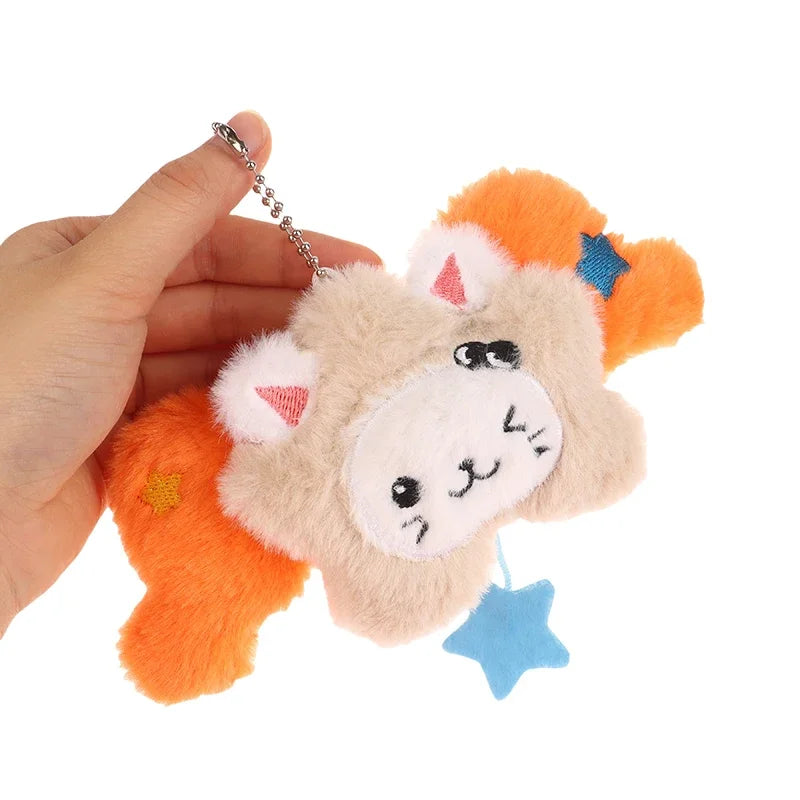Star Plush Pendant Keychain Bag Charm Cute Doll Hanging Accessory