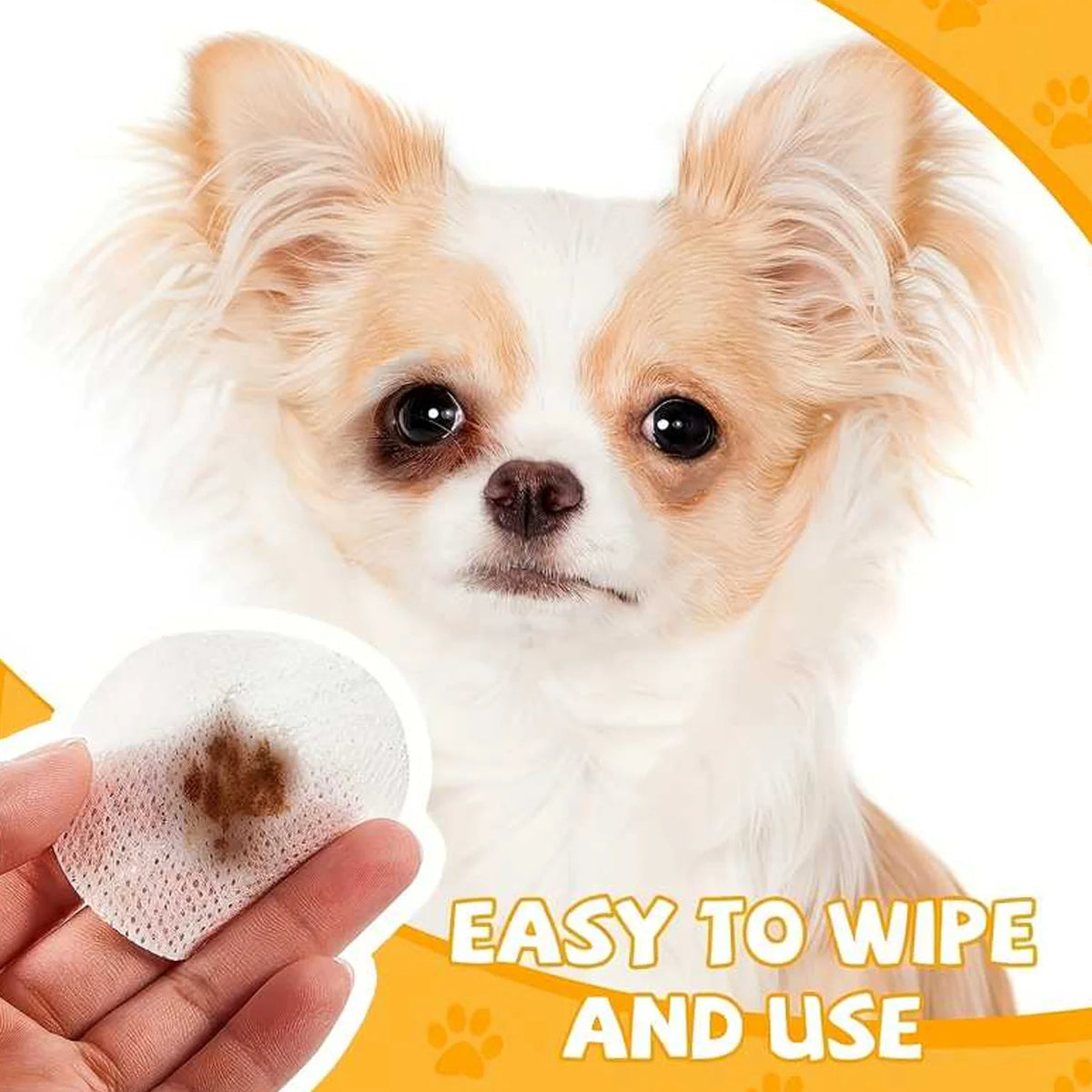 1Box 100Pcs Pet Eye Cleaning Wipes Fragrance Free Hypoallergenic Dog Cat Tear Stain Remover Gentle Soothing Ear Eye Care Wipes