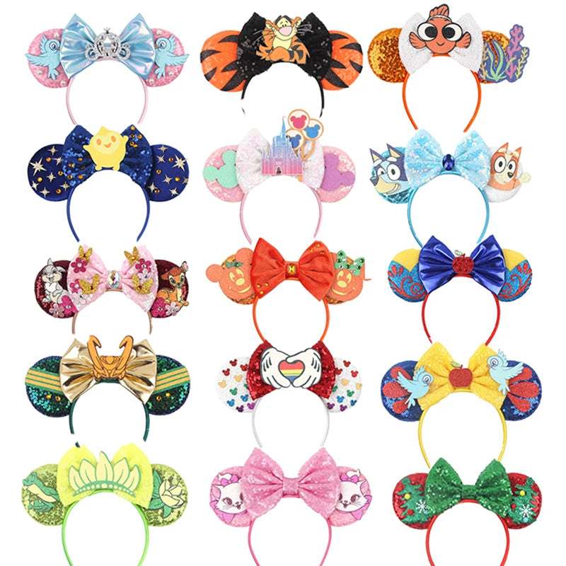 Sequin Mouse Ears Bow Headband for Women & Girls