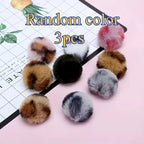 3PCS Leopard Plush Cat Toy Balls for Interactive Indoor Play