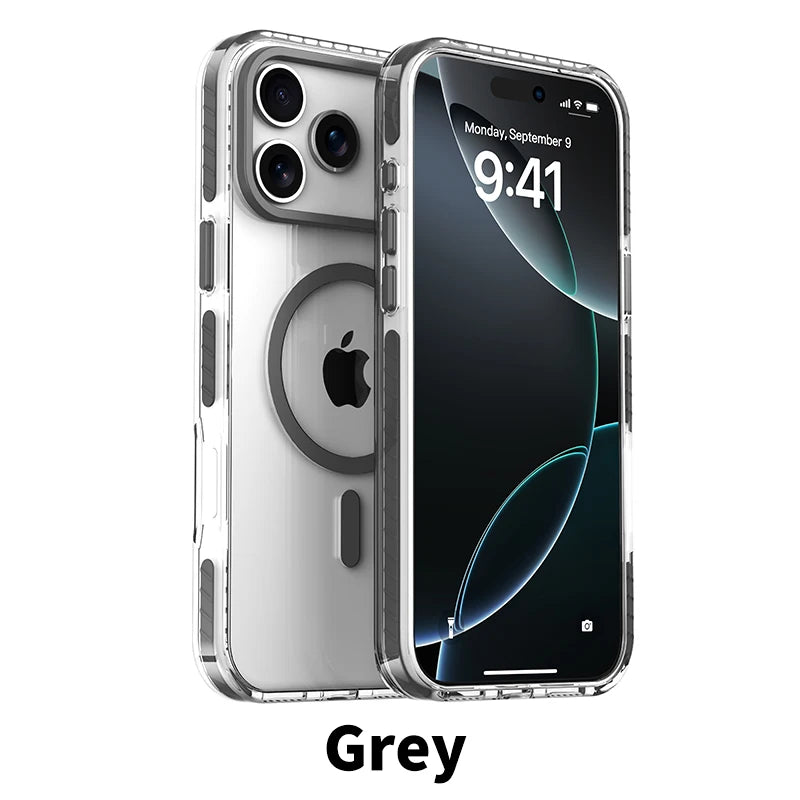 Luxury Magnetic Colorful Border Case for iPhone 18 17 16 15 14 Plus 13 12 Pro Max For Magsafe Wireless Charge Shockproof Cover