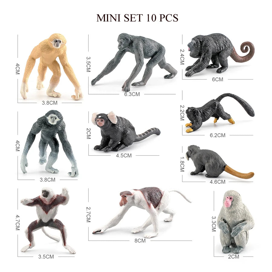 Mini Farm & Wildlife Animal Figurine Set