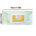 3 Packs, 80 Pet Wipes Per Pack, Pet Wipes for Cats and Dogs, Specially Designed for Wiping Tear Stains and Cleaning Body Parts, No-Rinse Deodorizing Cleaning Wet Wipes