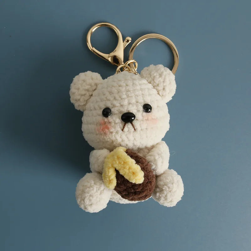 Funny Sheep Crochet Keychain Cute Animal Bag Charm