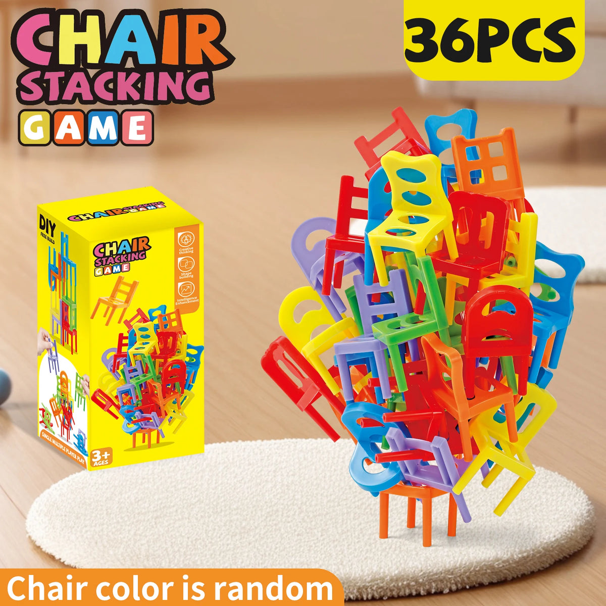 Educational Chair Stacking Balance Building Blocks Toy Set