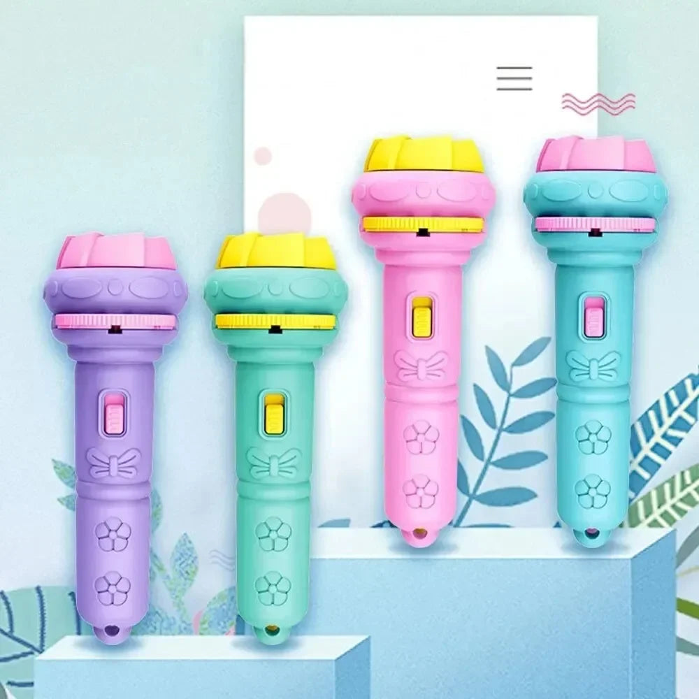 Kids Cartoon Projection Flashlight – Storytelling Projector Toy
