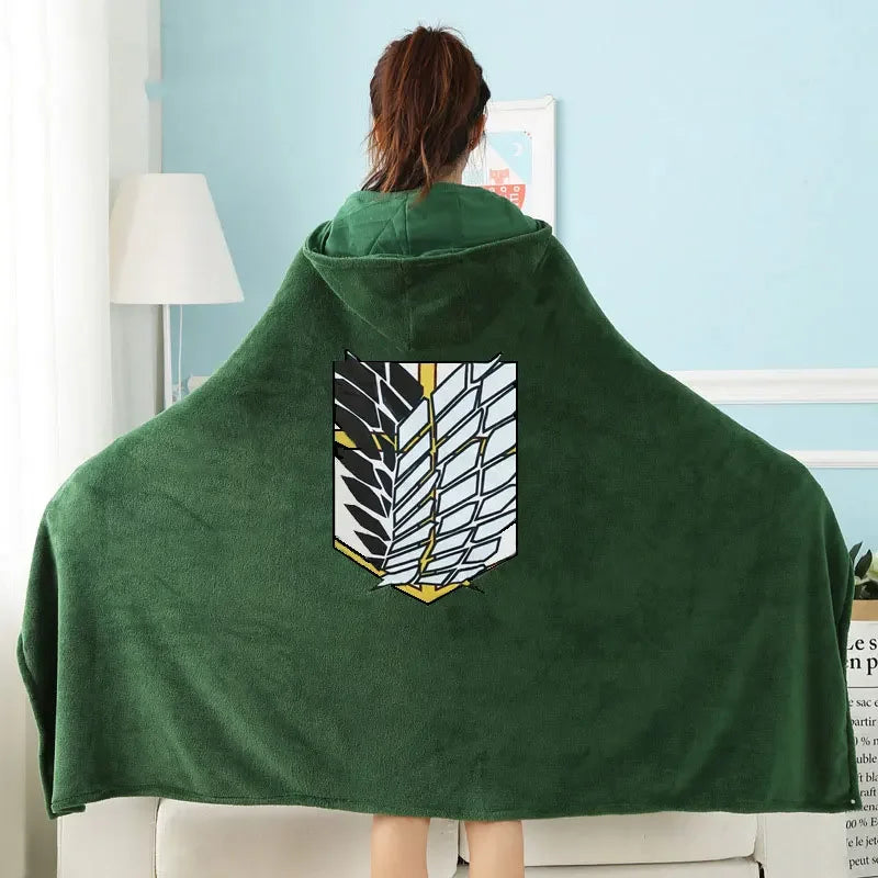 Attack on Titan Survey Corps Blanket Cloak Hoodie