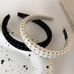 Retro Satin Polka Dot Sponge Headband for Women