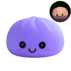 Simulation Dumplin Toy Night Light Soft Dumplings Soft Cute Steamer Birthday Gift Prank Props Colorful Dumping Toy Squishy Gifts