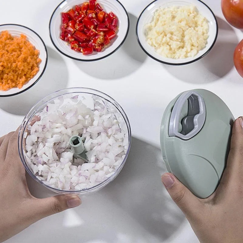 Manual Garlic Chopper – Meat Mincer & Vegetable Cutter Tool