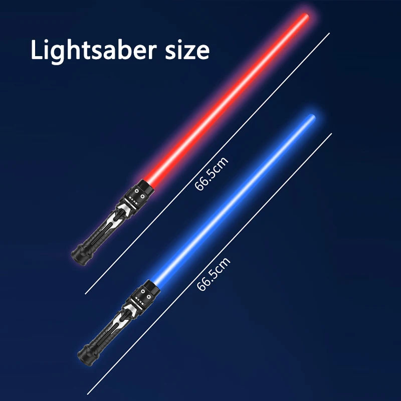 Sword Lightsaber Red and Blue Double Saber Rave Transformation Children's Gift Cosplay Boy Cool Flashing Toy