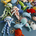 Ocean Animal Crochet Keychain Tropical Fish Bag Charm