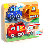Montessori Wooden Color & Shape Matching Building Blocks