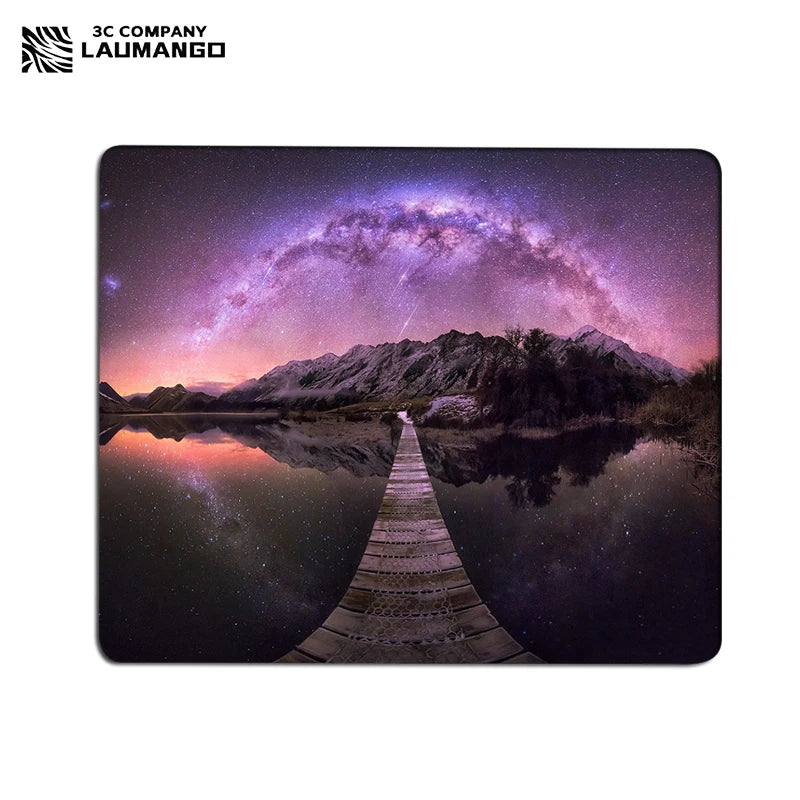 Galaxy Small Gaming Mouse Pad Deskmat Rubber Mat non-slip Anime Mousepad Pc Accessories Desk Protector Kawaii Cute Keyboard Pads