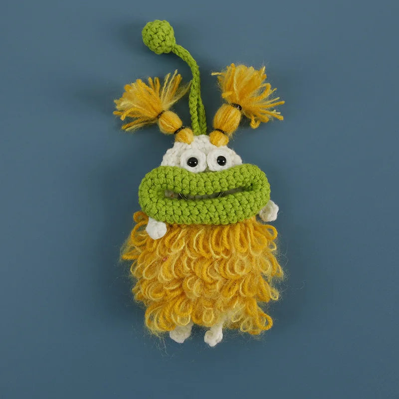 Funny Crochet Sausage Mouth Keychain Key Holder Pouch