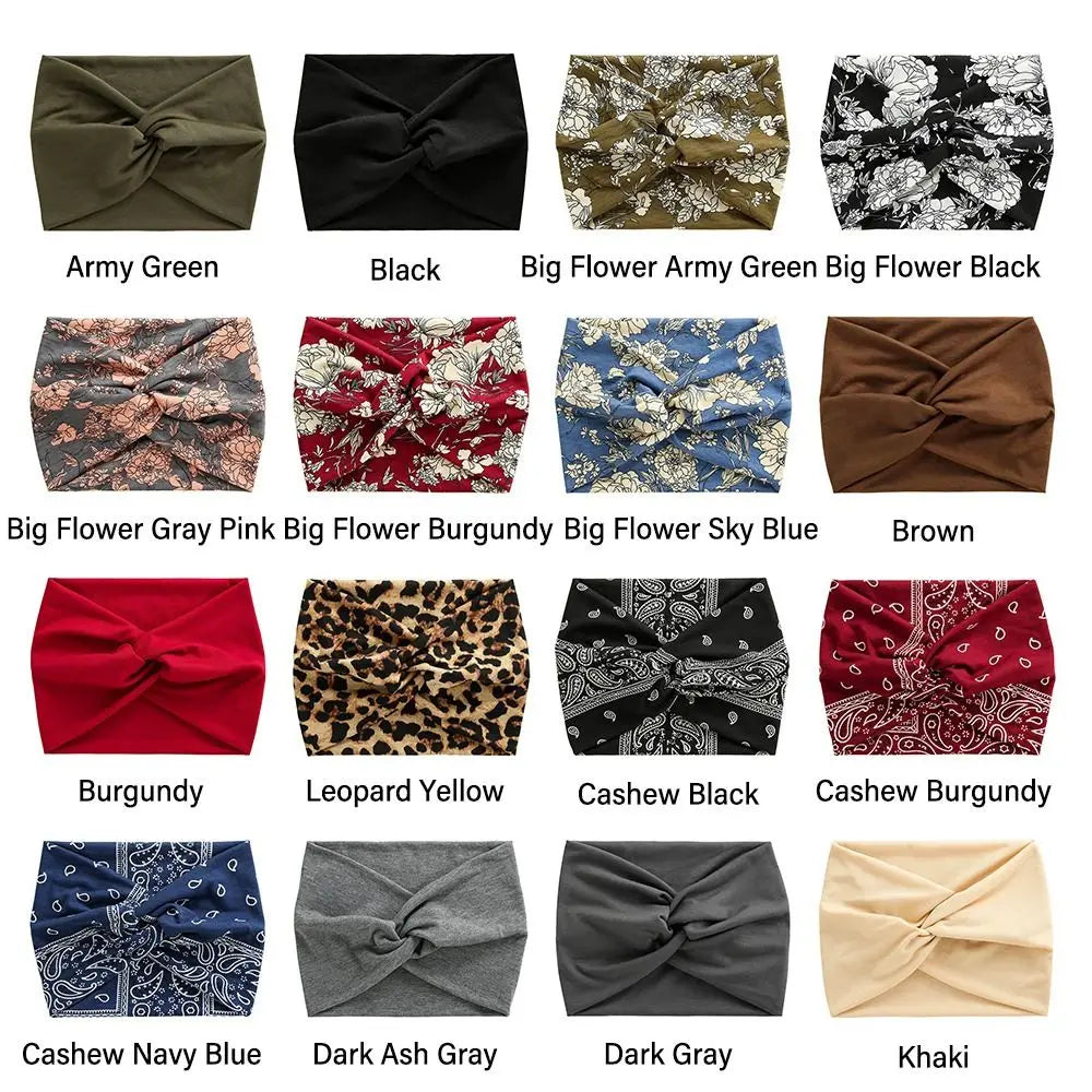 Twisted Extra Wide Turban Workout Headband for Women