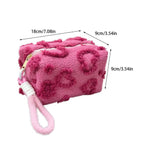 Plush Travel Makeup Organizer Bag with Handle
