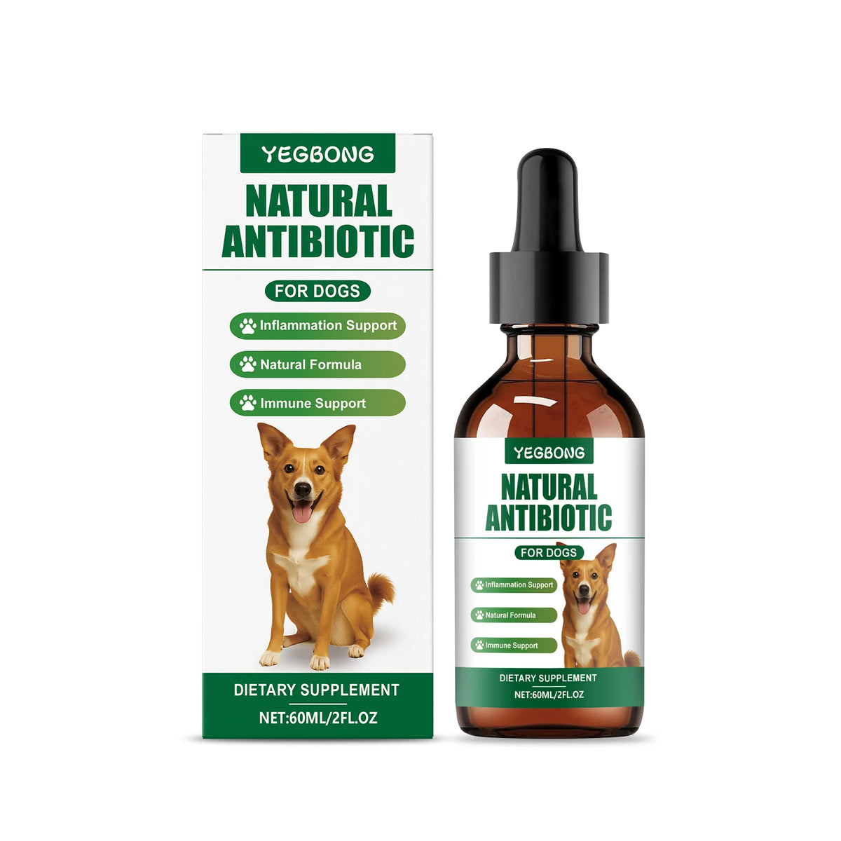 60ml Immune-Boosting Multivitamin Supplement for Dogs, Gentle Formula to Relieve Skin Discomfort, Daily Nutrition Supplement