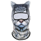 3D Cat Ski BalaclavaAnimal Face Covering Full Face Hood Masque Cute AnimalBalaclava Motorcycle Motocross Ski Snowboard Hat