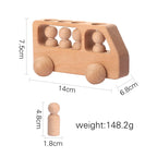 Wooden Montessori Train Learning Toy for Toddlers and Preschool Kids