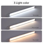 Night Light 20/30/40/60CM Motion Sensor Light Wireless USB LED Cabinet Light Wardrobe Lamp For Kitchen Cabinet Bedroom Wardrobe