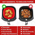 Reusable Silicone Air Fryer Basket Liner – Non Stick Cooking Pot for Air Fryers