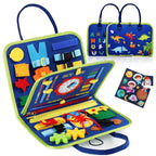 Montessori Busy Board Sensory Learning Toy for Preschool Kids