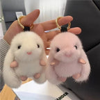Cute Fluffy Rabbit Pompon Keychain Bunny Bag Charm