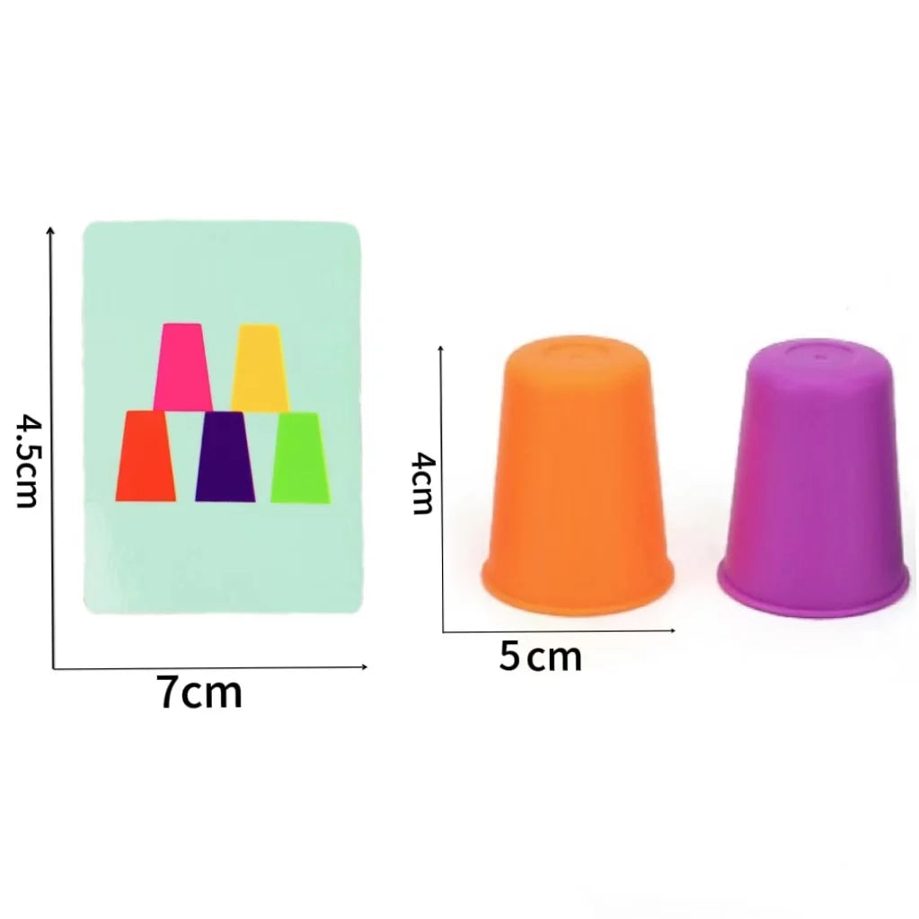 Montessori Mini Stack Cup Color Matching Game