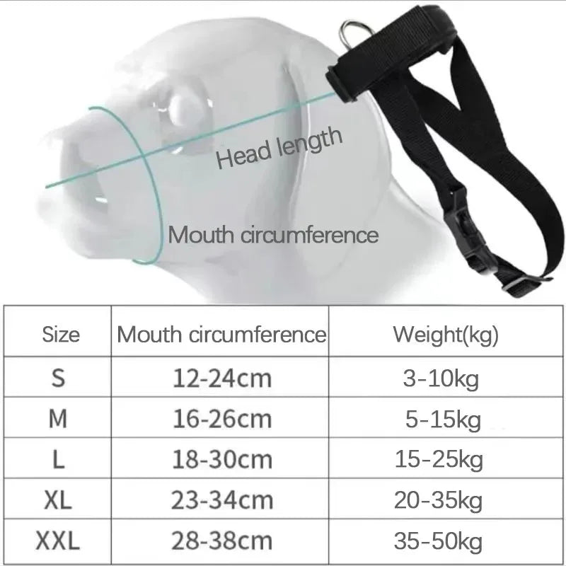 Dog Mouth Muzzle Anti Bark Dog Collar Breathable Dog Training Tool Nylon Muzzle Set with Stripes Summer Pet Leashes