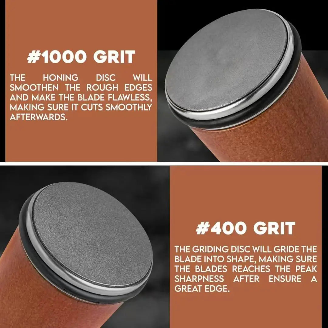 Rolling Knife Sharpener Kit – Magnetic Diamond Sharpening Stone with 15° & 20° Angle Guide