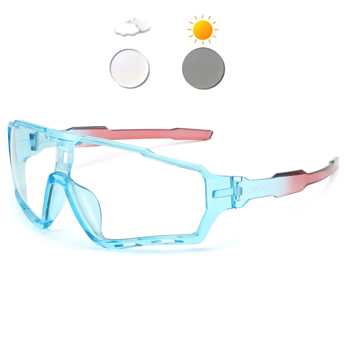 Photochromic Cycling Glasses UV400 Sports Sunglasses for Men & Women Outdoor
