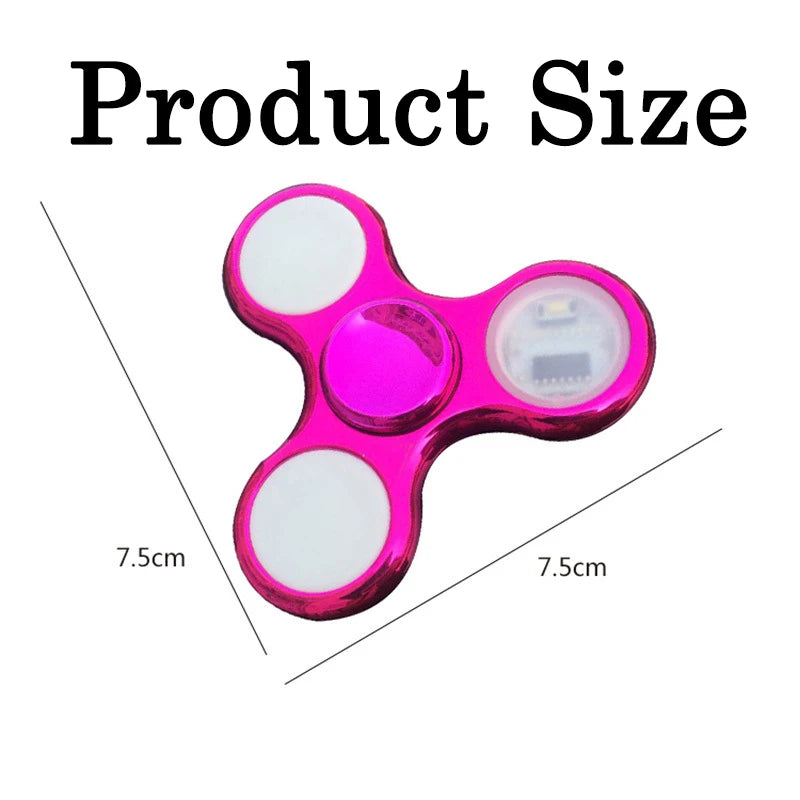 Creative LED Light Fidget Spinner Glow Fingertip Stress Relief Toy