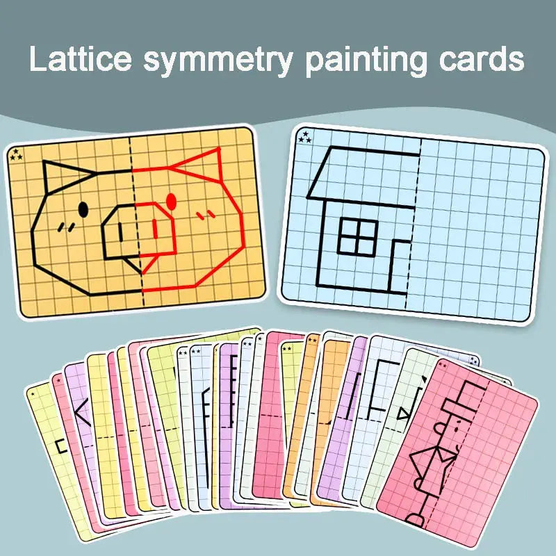 Kids Grid Symmetry Drawing Book – Fine Motor & Writing Training Toy