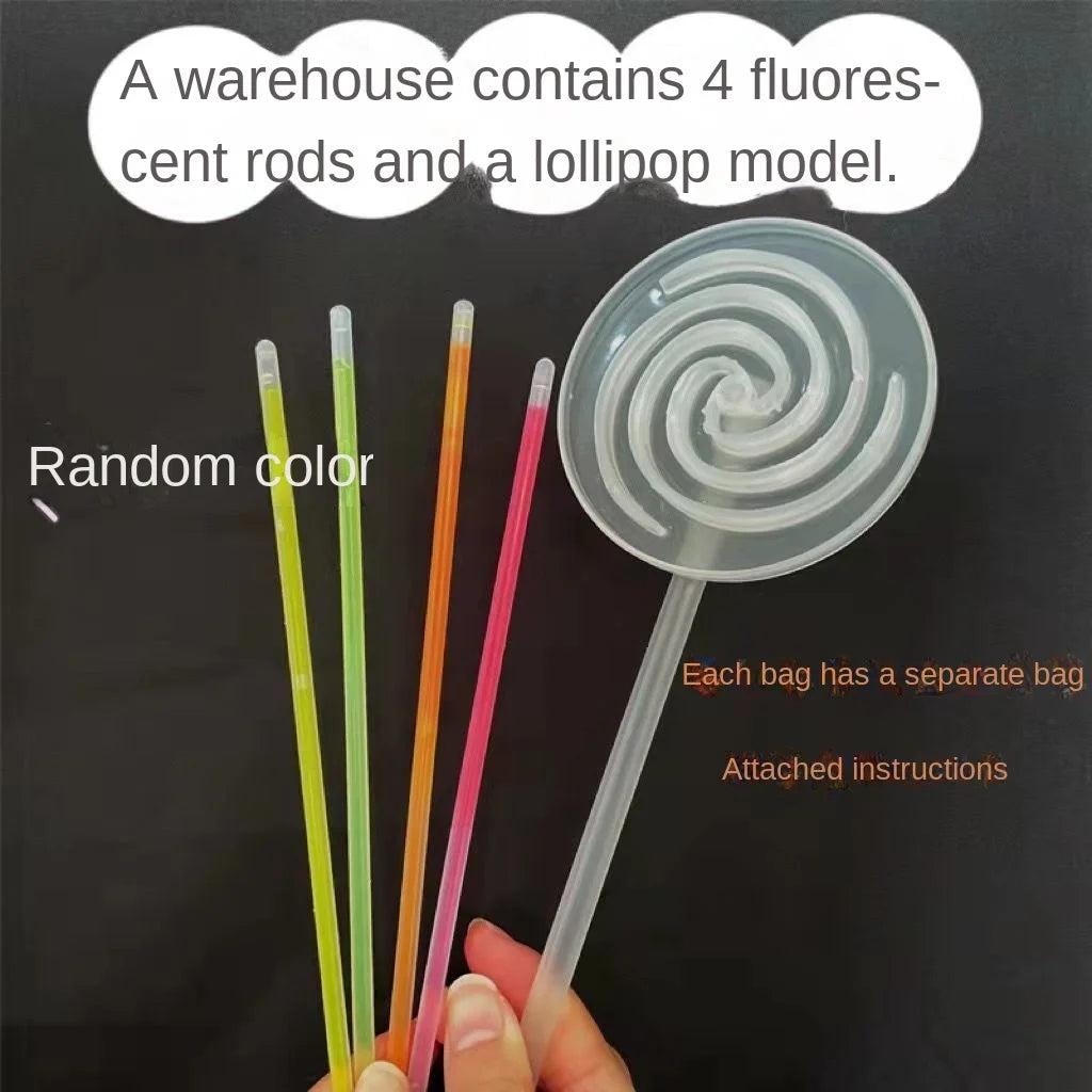 Lollipop Glow Stick Set Glowing Rotating Windmill Party Concert Stage Toy DIY Fluorescent  Prop