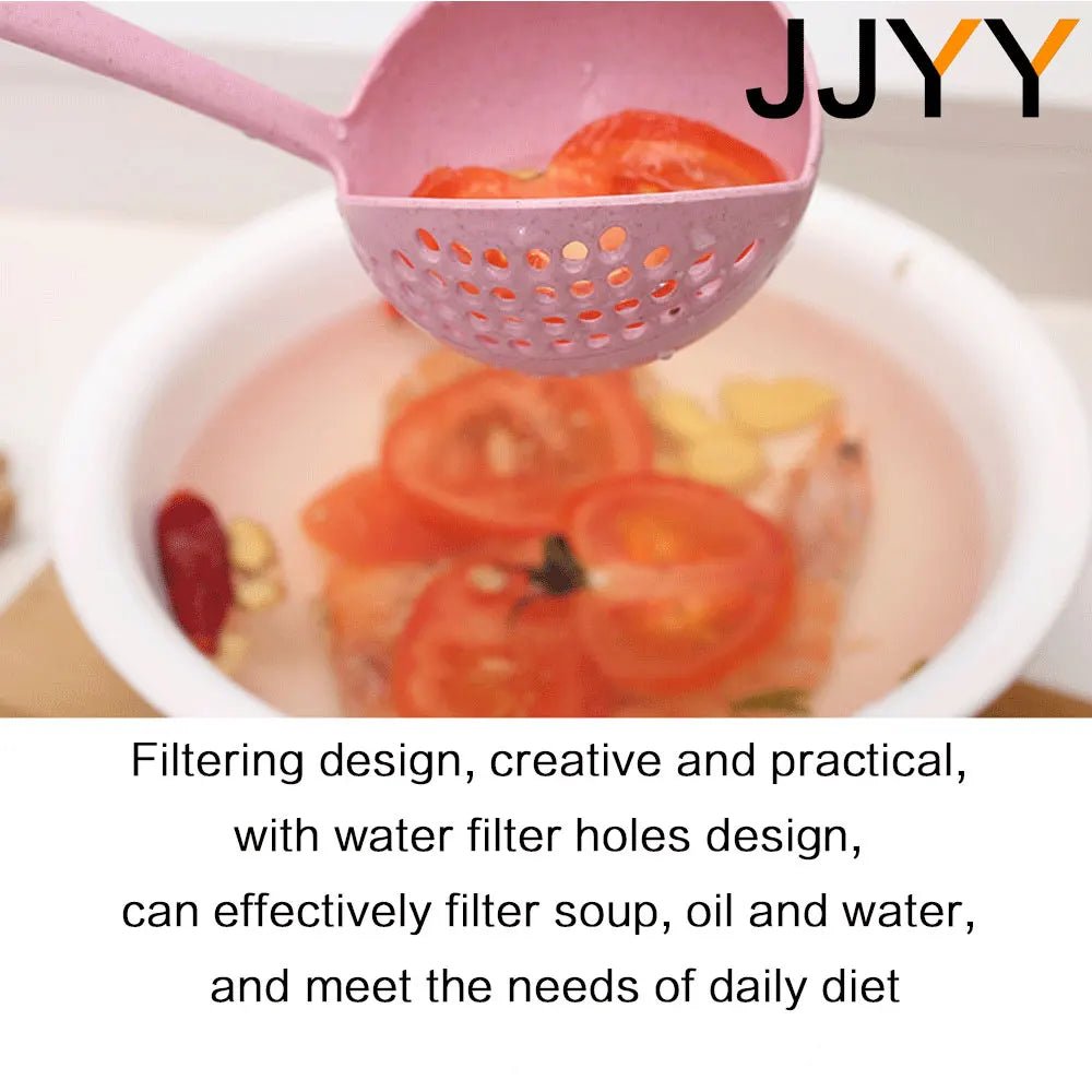 2-in-1 Long Handle Strainer Spoon for Soup, Noodles and Hot Pot