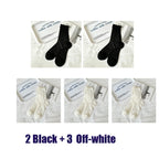 5 Pairs/Lot Women Hollow Mesh Tube Socks Ear Fungus Edge Socks Ins Trendy Spring Summer Loose Mouth Thin Style Girls Pile Socks