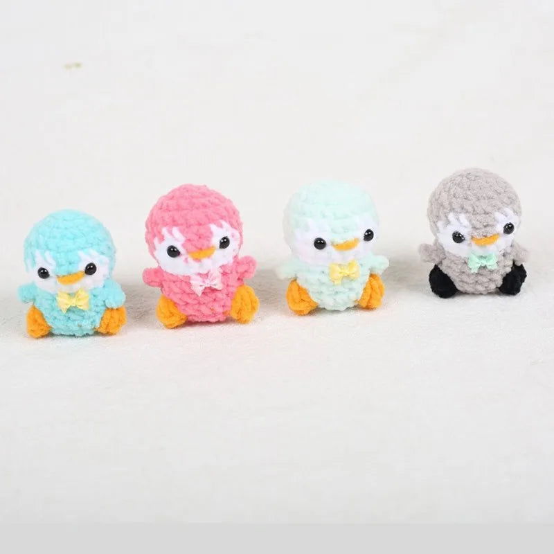 Mini Penguin Crochet Keychain Cute Animal Bag Charm