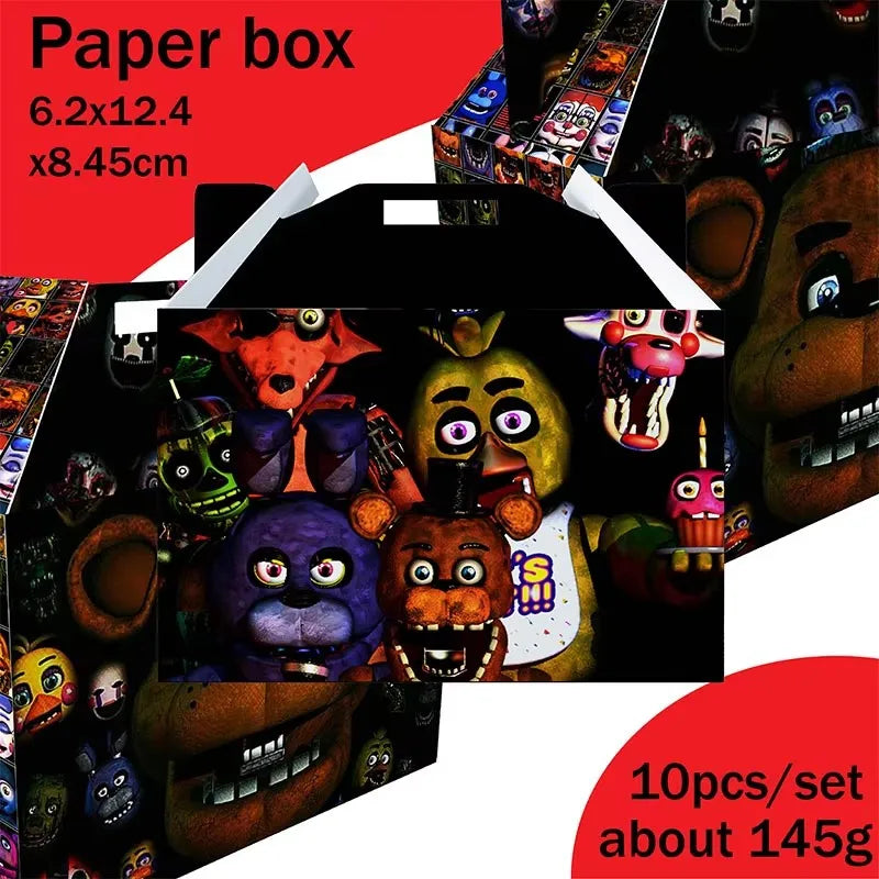 FNAF Five Nights Freddyed Birthday Party Decorations Kids Disposable Tableware Cup Plate Napkin Straw Baby Shower Supplies Event