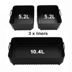 Rectangle Air Fryer Silicone Liner for Ninja Reusable Non-Stick Basket