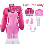 Women’s Nikki Alice Cosplay Costume Bodysuit with Ear Gloves Wig Cosplay Latex Cat suit Jumpsuit Jacket Suit