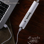 Wireless Electric Milk Frother USB Rechargeable Handheld Coffee Whisk Mixer